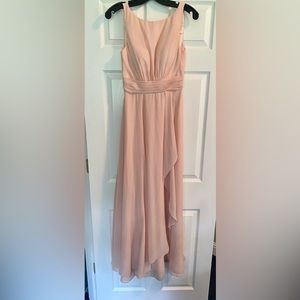 Size 2 pink chiffon bridesmaid dress, worn twice